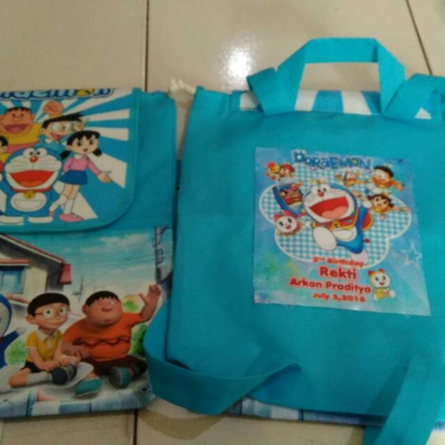 

Goodie bag ultah ransel printer plus foto & nama anak full color