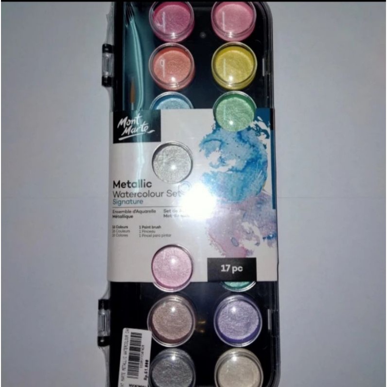 

MONT MARTE METALIC WATERCOLOUR SET 16 WARNA