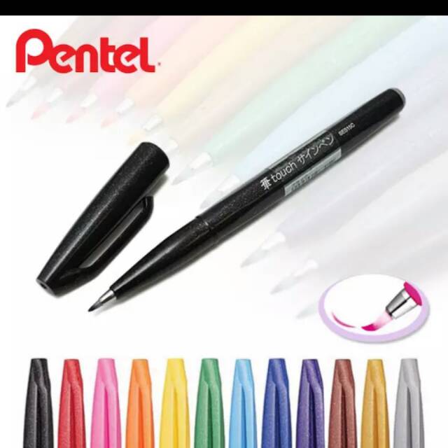 

Pentel brush pen touch made in japan