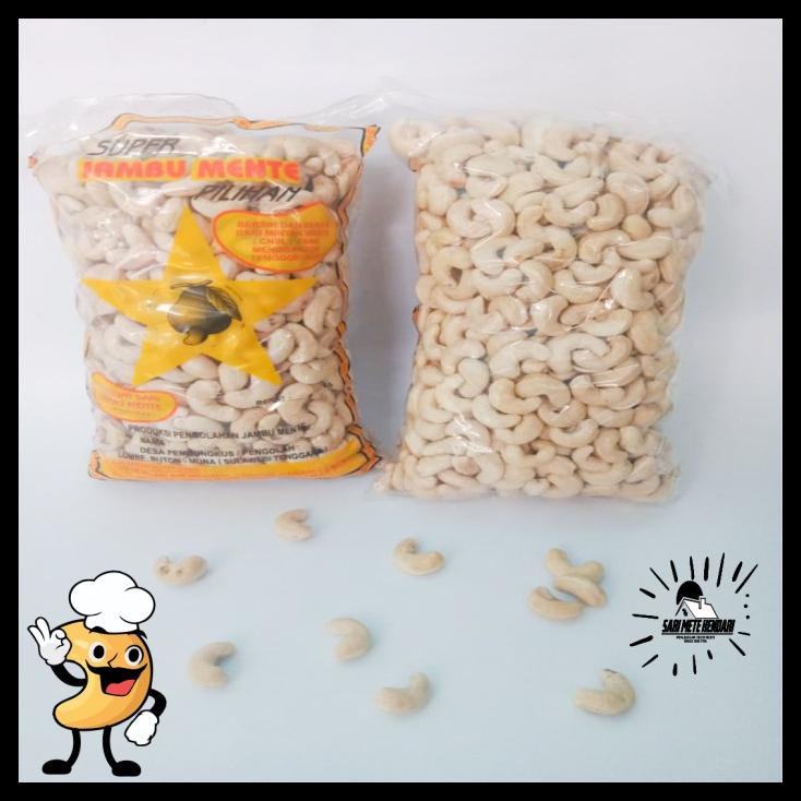 

DISKON TERBATAS !!! KACANG MEDE/METE/CASHEW NUT MENTAH SUPER 1000 GRAM|KHAS SULAWESI TERLARIS