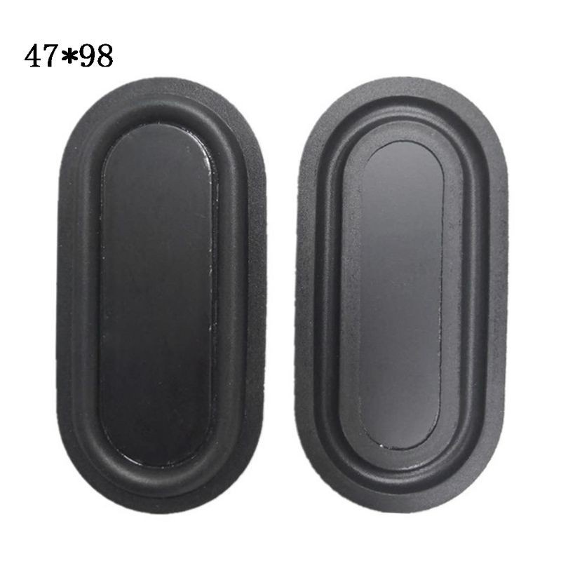 Cre 2pcs Plat Vibrasi Bass Pasif Bentuk Oval Bahan Karet 2040-6090