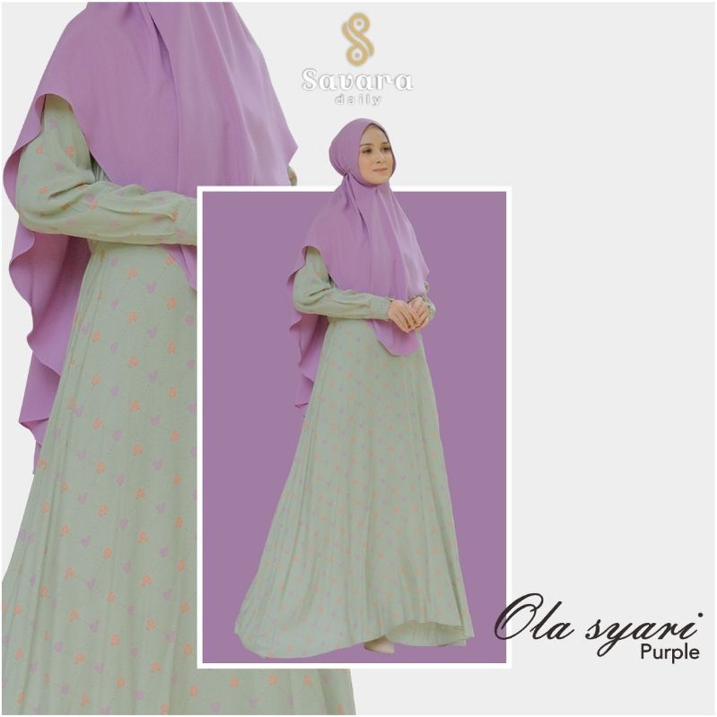 Gamis Savara Daily Ola syari gamis set jilbab Khimar