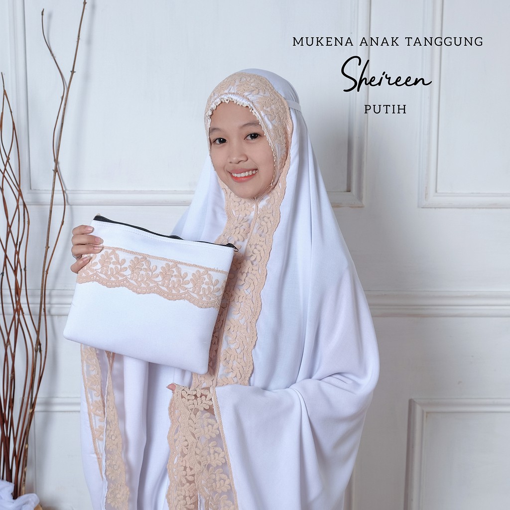 PUSAT MUKENA TASIK - MUKENA ANAK TANGGUNG MOTIF SHIREEN