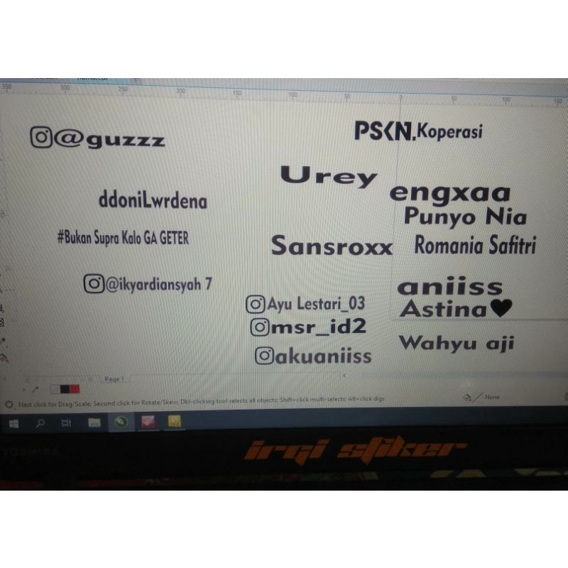 

stiker stiker nama, stiker costum, bikin nama