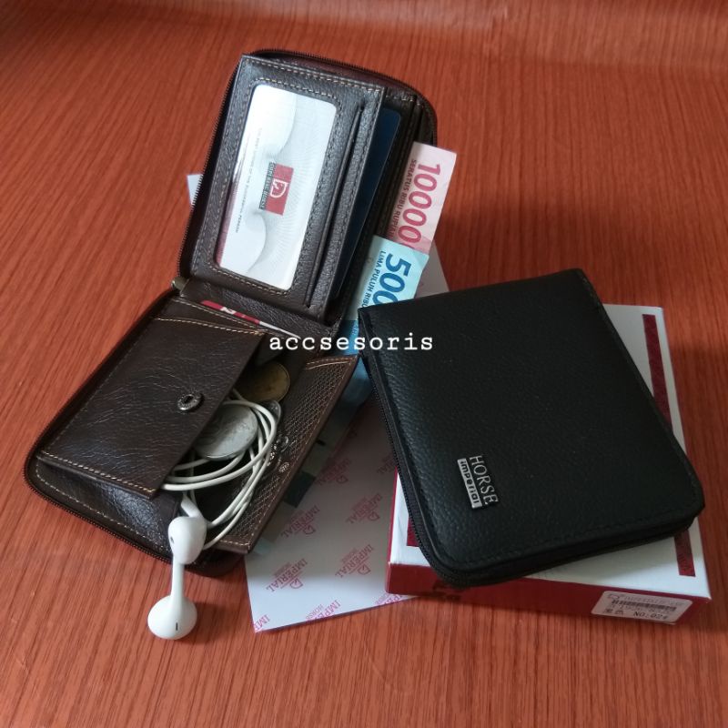 DOMPET RESLETING FULL PRIA WANITA/ Dompet kulit sapi asli dompet sleting keliling