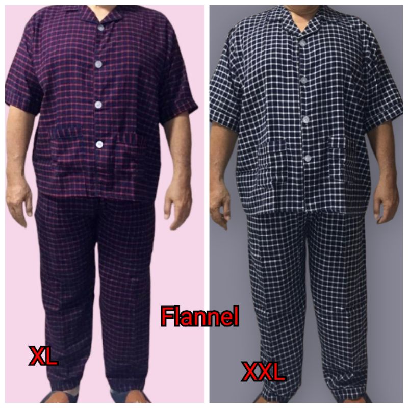 Piyama jumbo pria - flanel