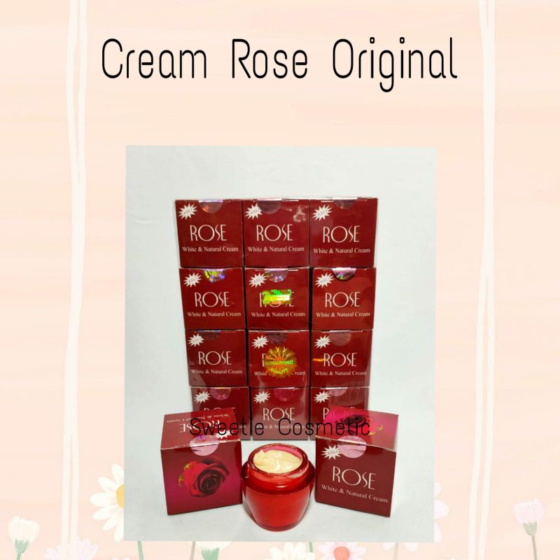 ( ecer ) Cream Rose Holo pink Tutup Timbul / CREAM ROSE ORIGINAL