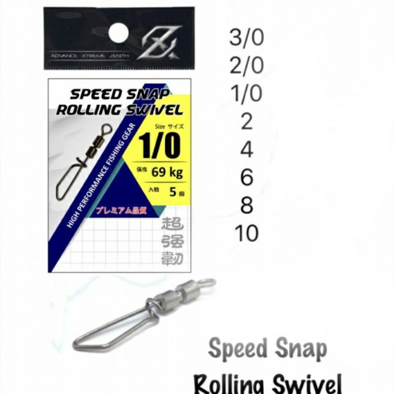 KILI GANDENG AXZ / SPEED SNAP ROLLING SWIVEL AXZ