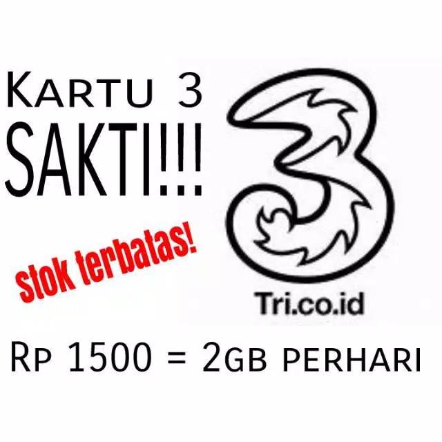 Kartu Tri Legend, 2gb 1500/hari.