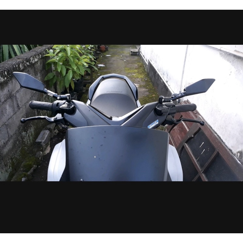 TERMURAH Spion Tomok V5 Full CNC non Breket Fearing Universal Smua motor (HARGA SUDAH SEPASANG KIRI KANAN) KACA BIRU