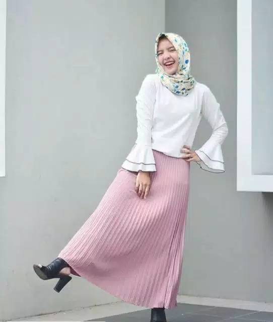 ROK plisket cantik murah