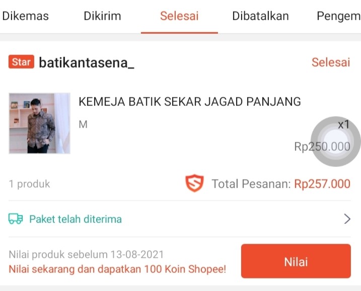 Kemeja Batik Sekar Jagad Panjang