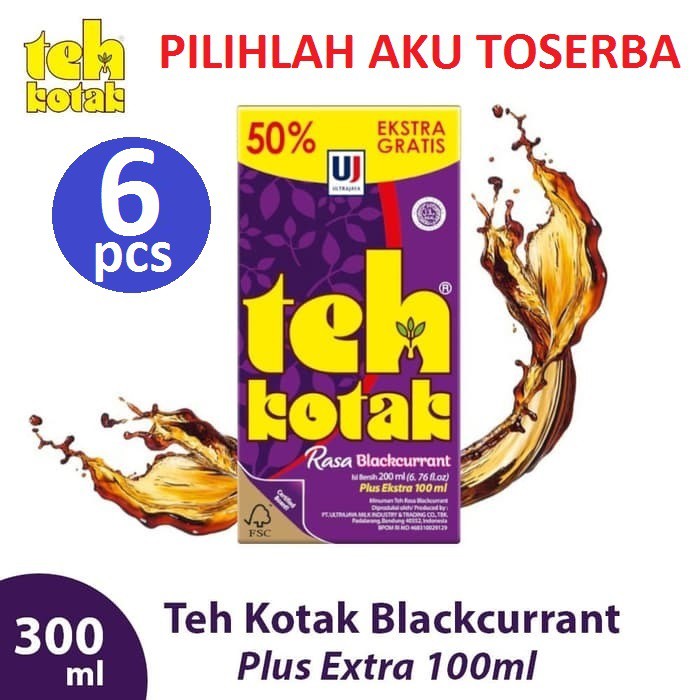 TEH KOTAK ULTRA RASA BLACKCURRANT 300 ml ( HARGA PAKET ISI 6 )