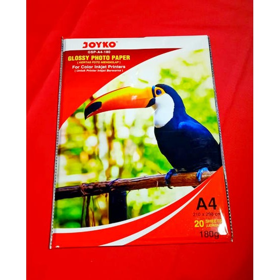 

Joyko Glossy Photo Paper GSP-A4-180 ( 1 Set - 20 Lembar )