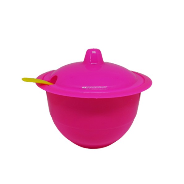 Wadah Sambal Plastik Set dengan Tutup dan Sendok / Tempat Saos Sambel