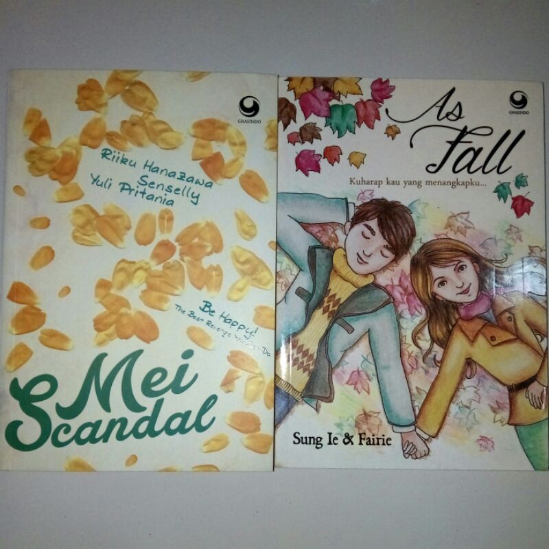 Buku Novel Cerita Korea Murah New Segel Mei Scandal & As Fall Terbitan Gramedia (1 Buku)