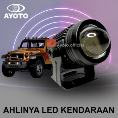 Lampu Tembak Projie LED Motor AYOTO F02 Putih dan Kuning Watt 1818 Original dan Termurah !!!