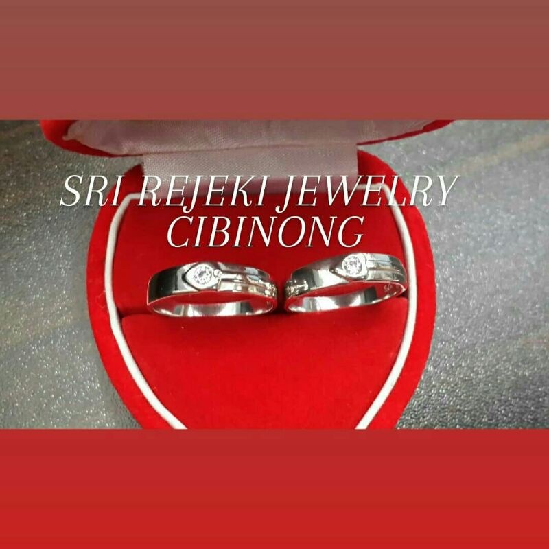 cincin mas putih couple mata putih satu mt375