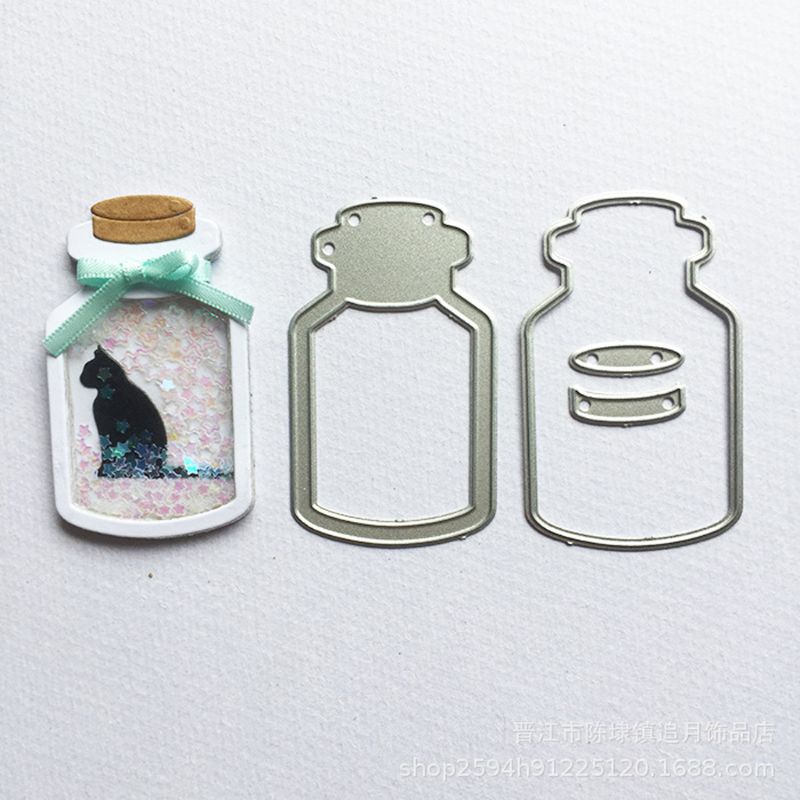 Siy Cetakan Stensil Cutting Dies Motif Botolbintang Bahan Metal Untuk Scrapbookcraft Diy