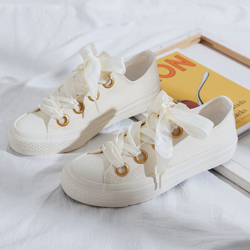 IDEALIFESHOES Sepatu Wanita Sneaker Kanvas Pita Santin Low Top Import Casul Shoes Casual Korea Style Murah PITA