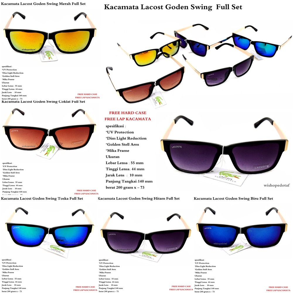 Kacamata / sunglasses sport pria  lacoste