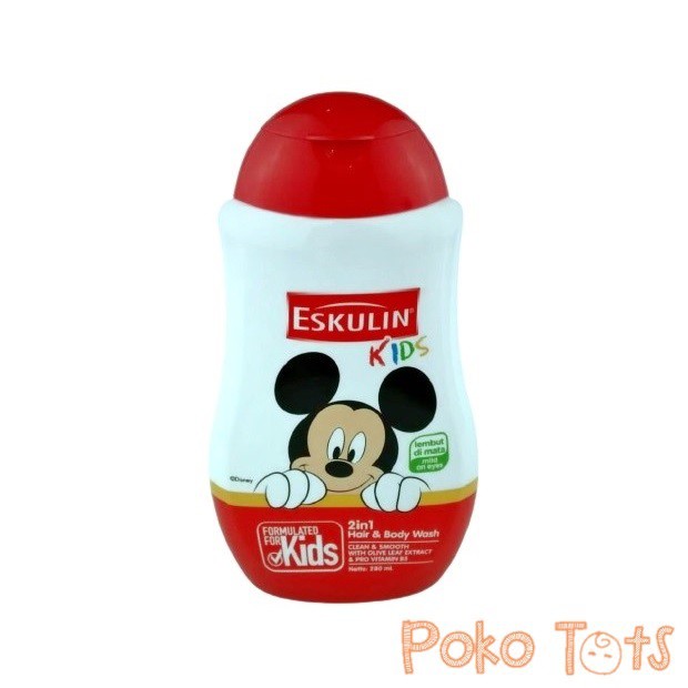 Eskulin Kids 2in1 Hair &amp; Body Wash Disney 280ml Shampo &amp; Sabun Cair Anak