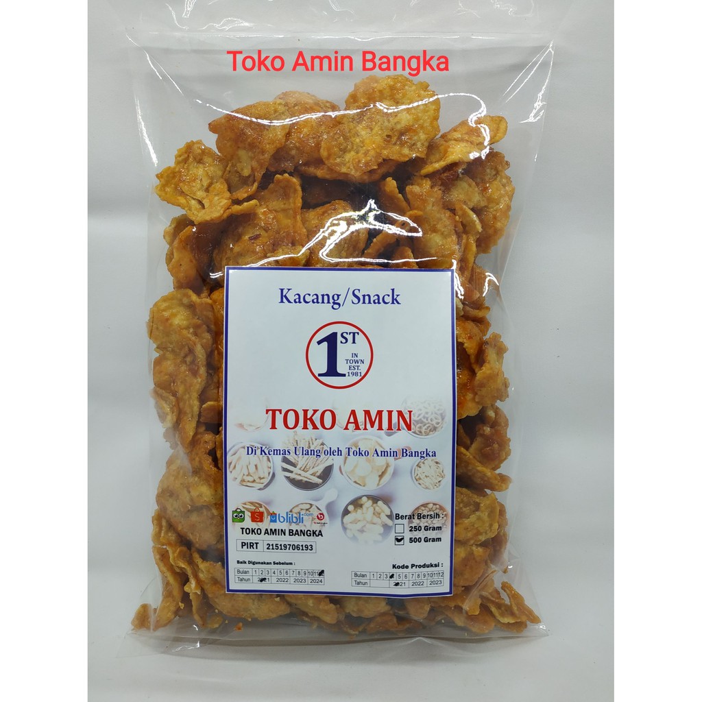 

EMPING PEDAS LEBAR LAYAR KEMBAR KEMASAN 500 GRAM/SNACK/CEMILAN