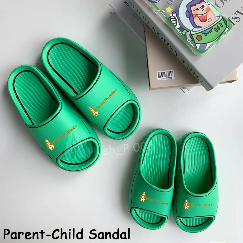 Hush Puppies Sandal Wanita Korea Sandal Pria Slide Ringan Sendal Cewek Cartoon Import Sandal Jelly Slip On Empuk