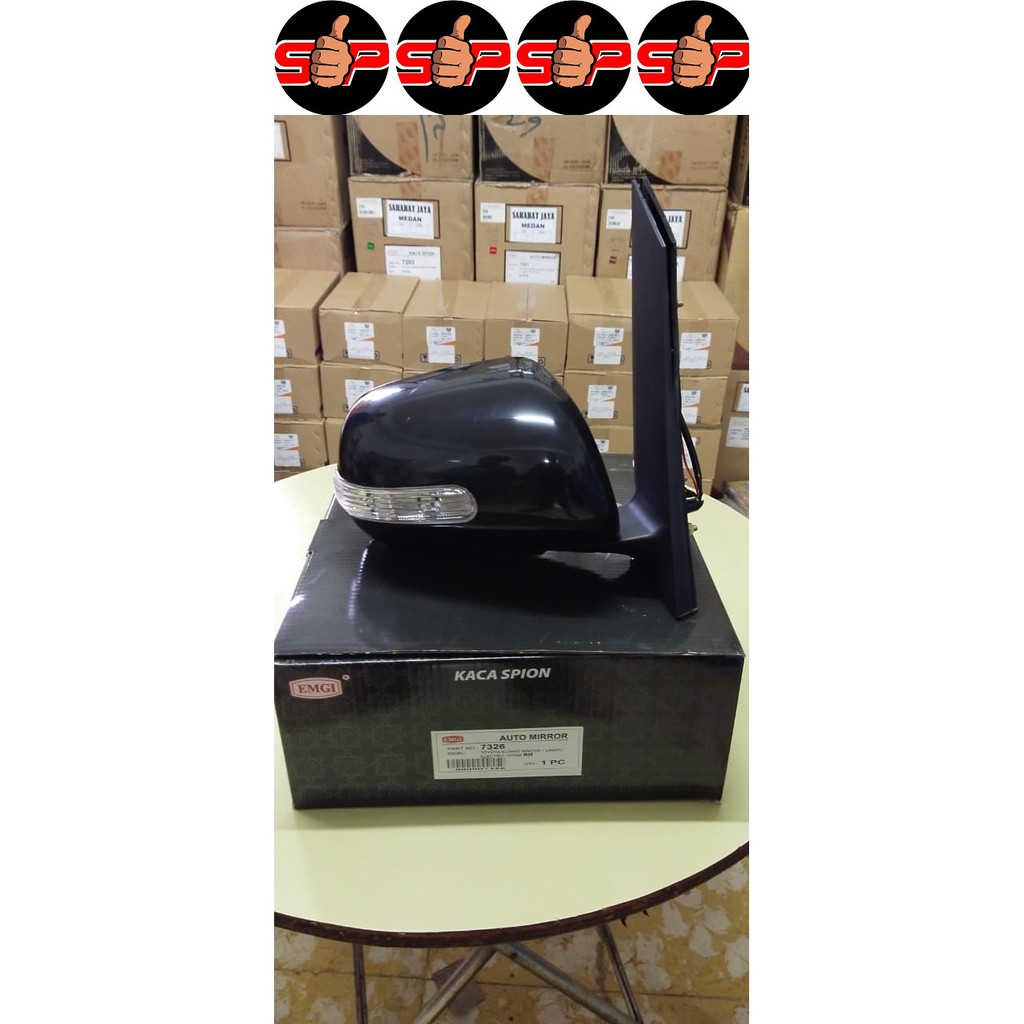 KACA SPION INNOVA 2008-2010 KIRI HITAM LAMPU EMGI