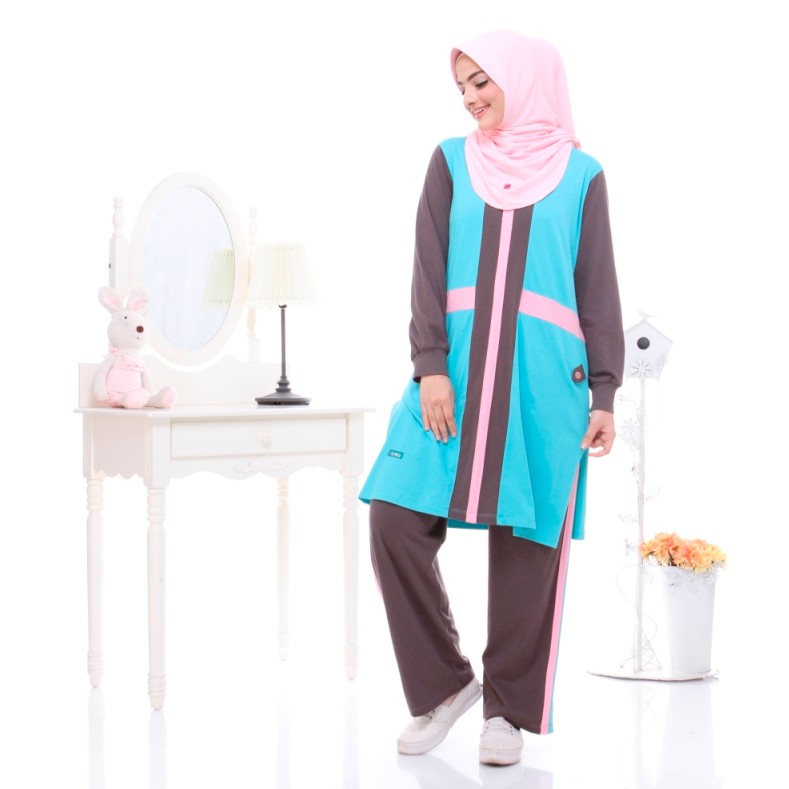 SETELAN KAOS OLAHRAGA MUSLIMAH BY ALNITA ASRI 01