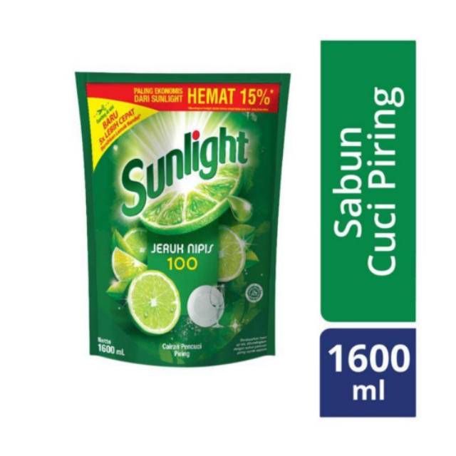 SUNLIGHT Jeruk Nipis Sabun Pencuci Piring - 1600ml