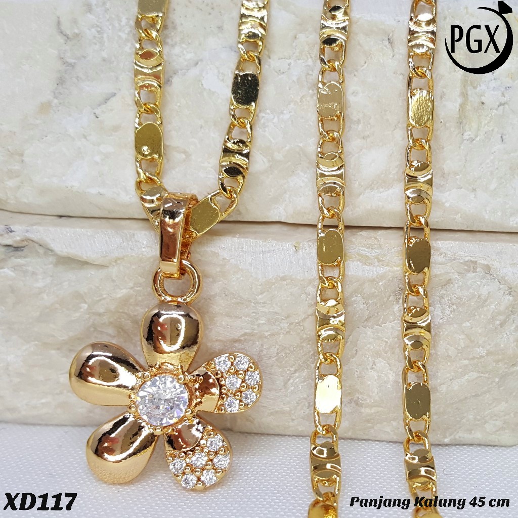 PGX Kalung Wanita Xuping Perhiasan Lapis Emas Aksesoris Fashion Premium - XD117