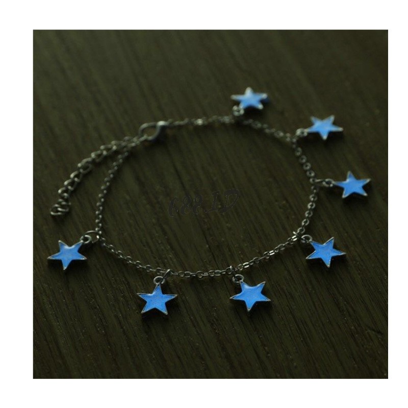 Gelang Wanita dengan Liontin Bintang Love Bunga Gaya Korea Glow In The Dark GL 43