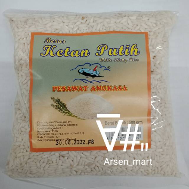 

Beras ketan purih 500gram cap pesawat angkasa