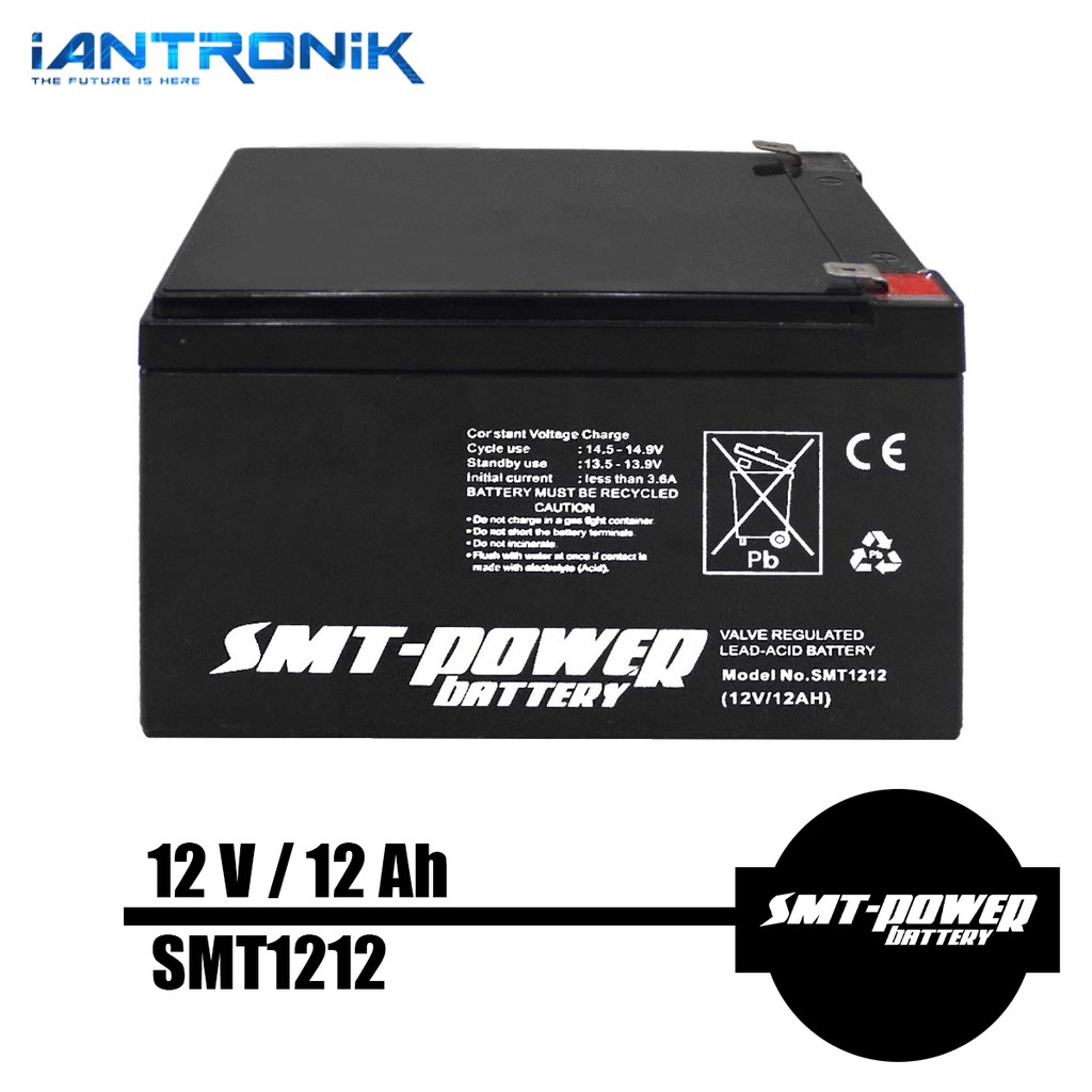 Battery Aki SMT1212 12v 12ah VRLA Kering MF SLA Baterai UPS SMT-Power