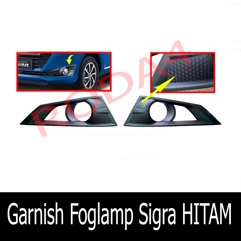 Ring - Garnish Fog Lamp Sigra Hitam Black Edition