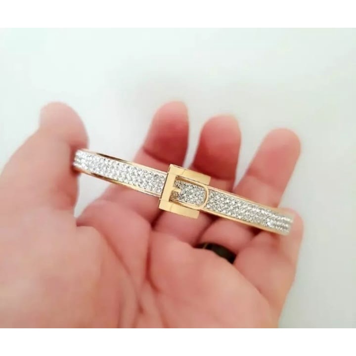 Gelang titanium wanita anti karat ori / gelang wanita korea / gelang titanium wanita anti karat terbaru