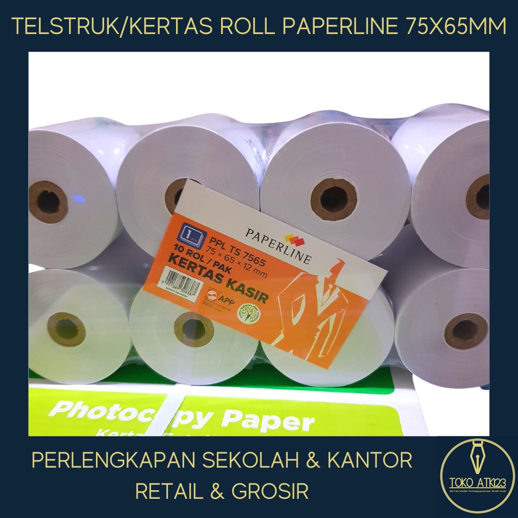 Tellstruk / Kertas Roll Kasir Paperline Ukuran 75x65