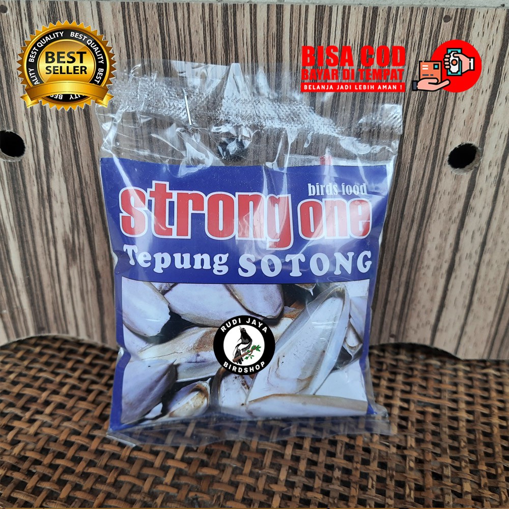 TEPUNG SOTONG ASINAN STRONG ONE 1 SACHET KALSIUM TAMBAHAN PAKAN MAKANAN BURUNG TERNAK MURAI KENARI