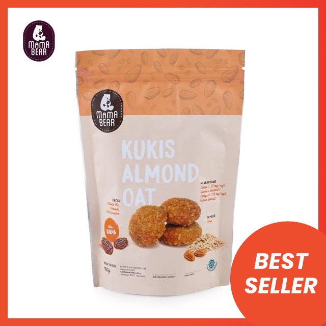 Mama Bear Kukis Mamabear Kukis Almond Oat Pelancar ASI Booster Asi Cemilan Snack Ibu Menyusui