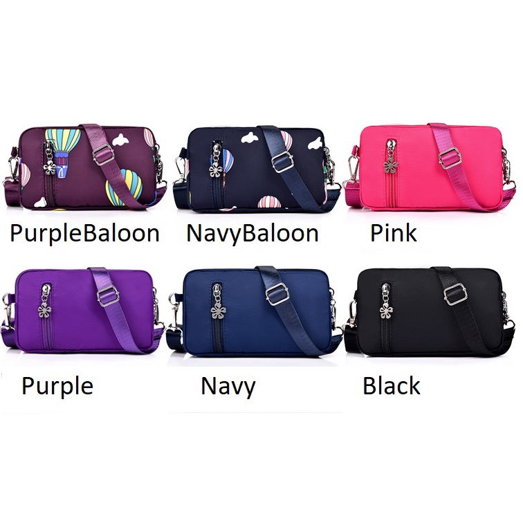 1001 IMPORT READY TAS SELEMPANG WANITA RESLETING BUNGA !!! - 6 VARIASI