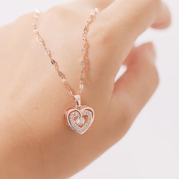 kalung hati smart diamond love necklace (2J3) jka233