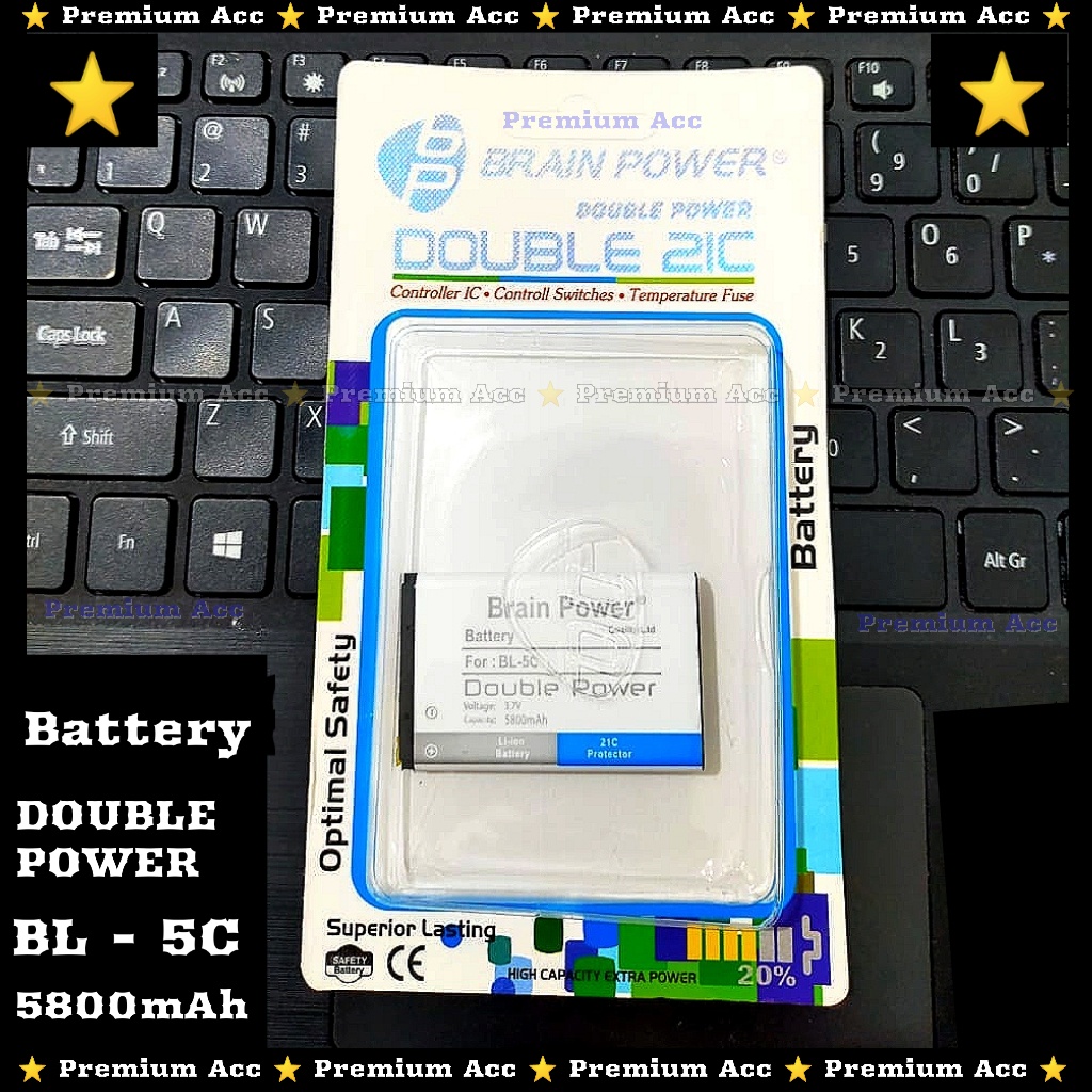 Battery Baterai Batre Nokia BL 4C BL 5C / Batre Double Power Nokia BL4C BL5C 5800mAh / Batre Brain Power Nokia BL-4C Original