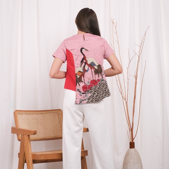 FMG asymetric side top // Atasan batik wanita modern // clothtowear-2