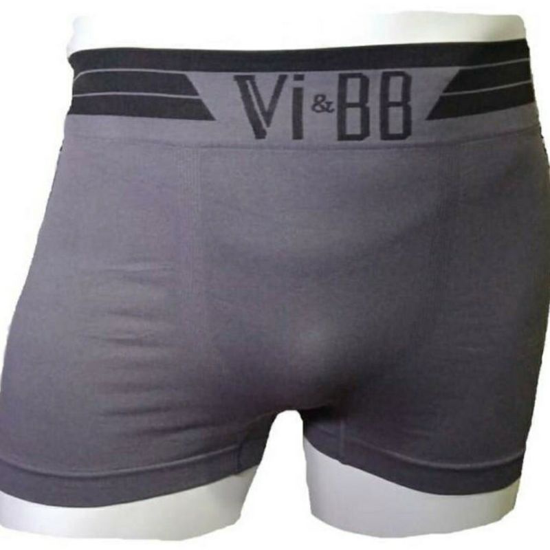 Vi&amp;BB - Celana Boxer Premium Bahan Rajut Cd Pria Import Boxer Polos Cwo VI &amp; BB