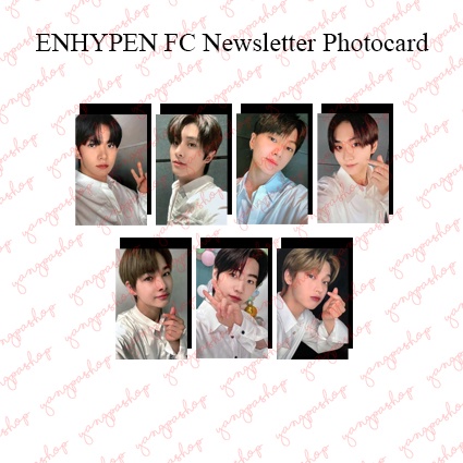 [READY / SET] ENHYPEN FANCLUB NEWSLETTER ENHY PHOTOCARD FAN MADE UNOFFICIAL YANGPASHOP ENHYPEN JAY S