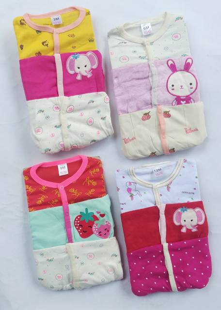 Sleepsuit 3in1 Isi 3psc atau SATUAN Ukuran 3M / 6M / 9M / 12M