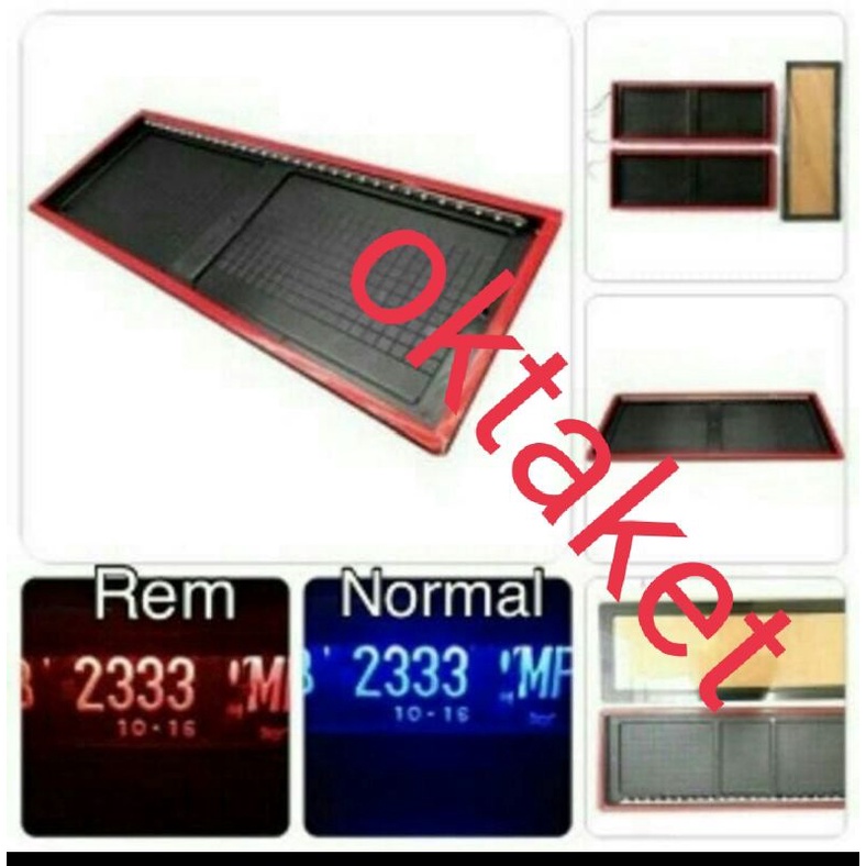 cover dudukan plat nomor ada lampu led mobil universal