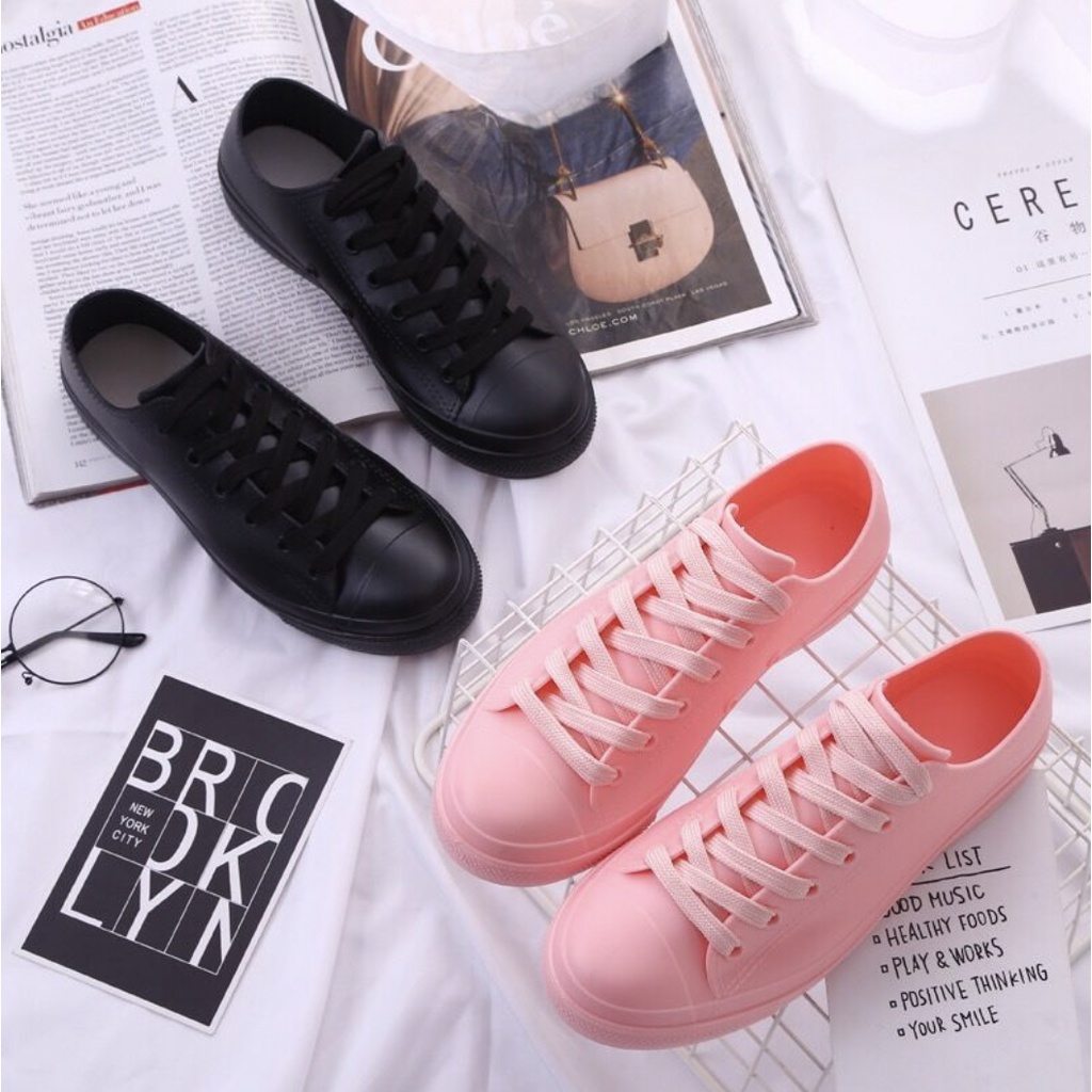 Premier Sepatu Sneakers Jelly Wanita Polos Casual Fashion