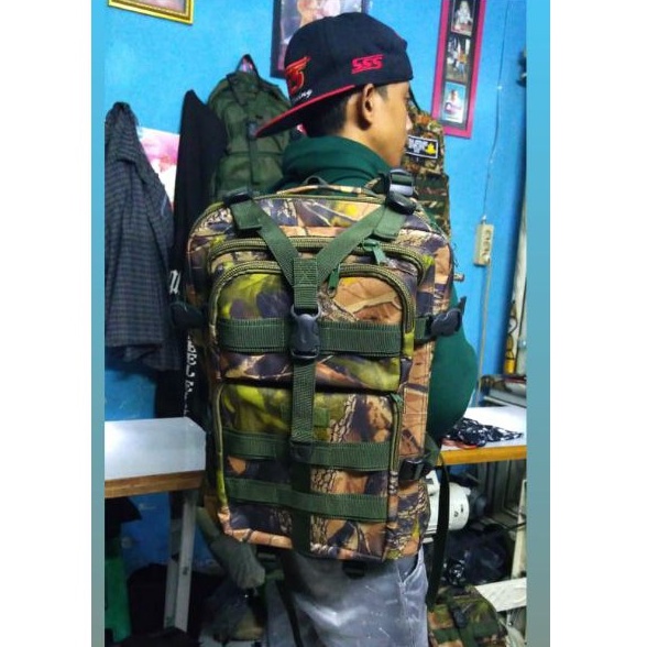 Ransel Tas Ransel Tactical Military Lebanon 3p Army Loreng Camo Tas Army